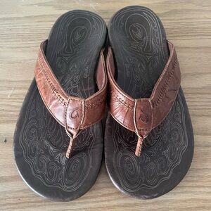 Mens Hiapo Leather Beach Sandals EUC Mens 11 OluKai